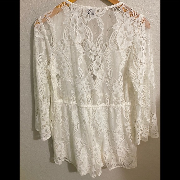 Show Me Your Mumu Roxy Plunging Romper White XS - Picture 10 of 10